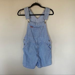 Ikeda Striped Denim Short Overalls